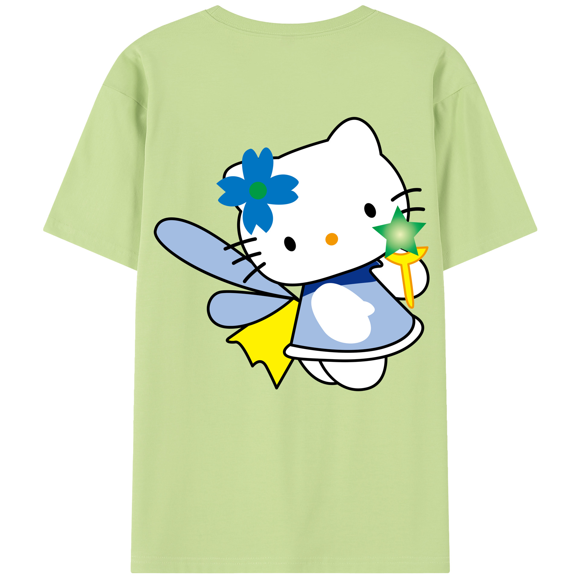 （画像用） Hello Kitty ハローキティ 綿100％半袖Tシャツ（背面プリント）
